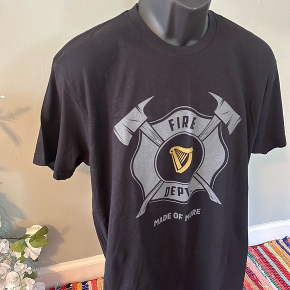 NEW Guinness Fire Dept. Tee Shirt Made Of More Black Large - Picture 4 of 6